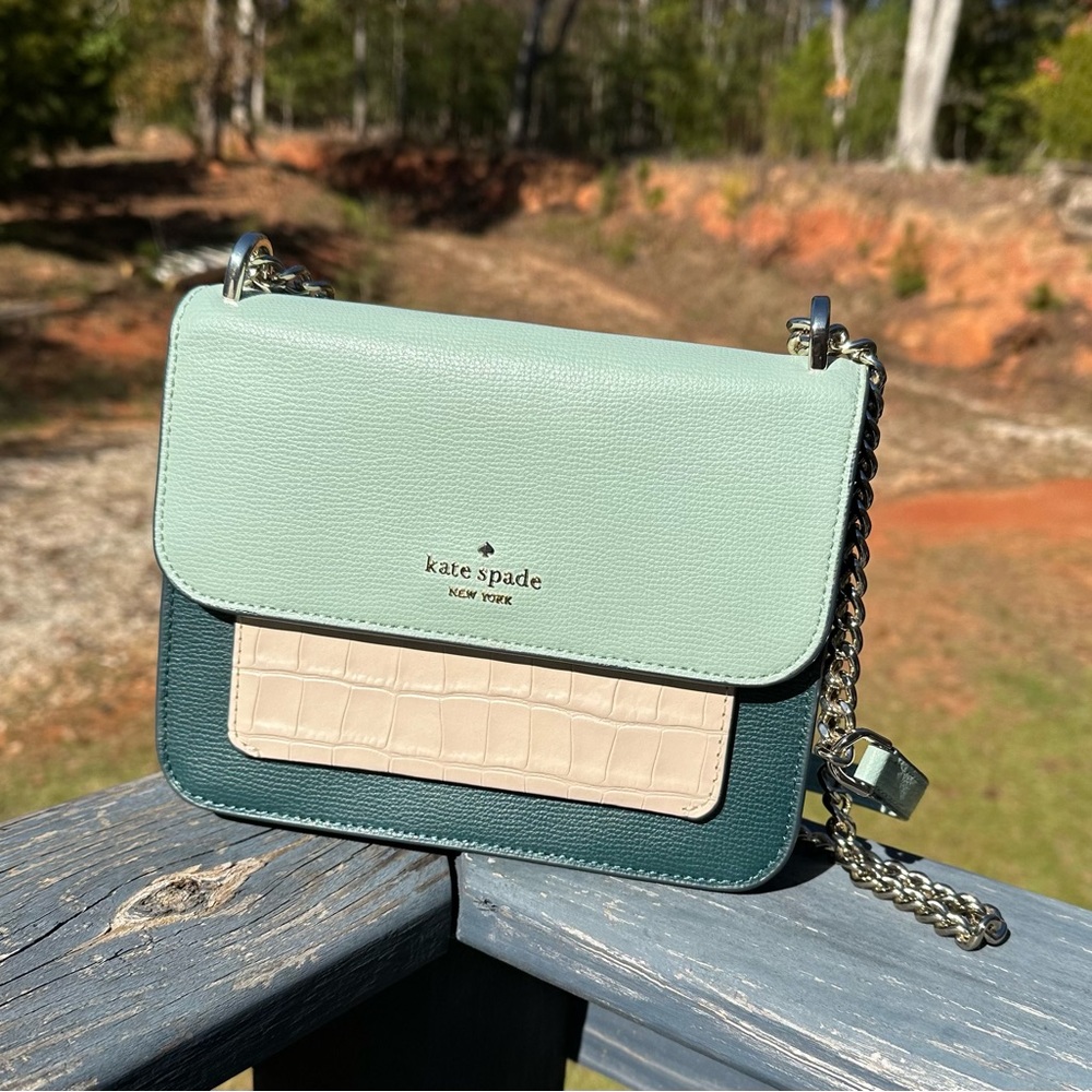 Kate Spade Remi Flap Chain Crossbody, Peacock Sapphire Multi Handbag